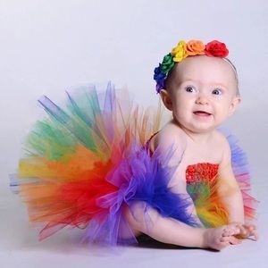 Rainbow Tutu for newborn to 24months